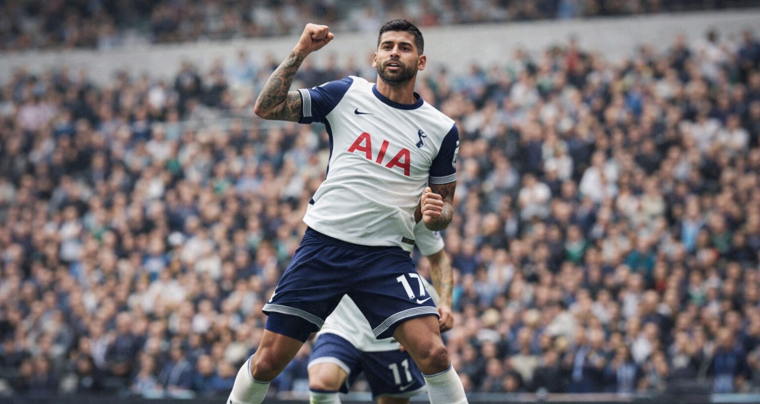 トッテナムのクリスティアン・ロメロのプレースタイルを解説する記事で使用したイラスト風アイキャッチ画像